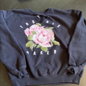 forever 21 troublemaker crewneck